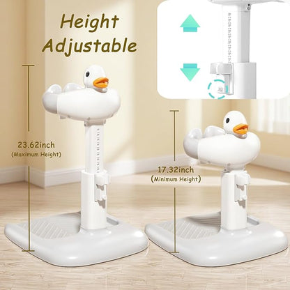 Baby Shower Stand with Anti-slip Base, Adjustable Child Stand for Shower Infant Bath Support Stand Bath Stand for Toddlers 6-36 Months (Grey)