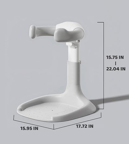 Baby Bath Stand, Foldable Standing Bathtub for Baby, Shower Stand and Bath Support for Infants and Toddlers (6–36 Months), Non-Slip Adjustable Baby Standing Support, Grey