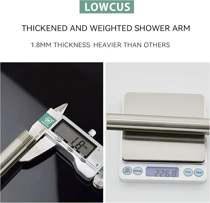 RP61058-SS for 6 inches Anti-leakage Ceiling Wall Mounted Shower Arm and Flanged for American Standard, Brilliance Stainless