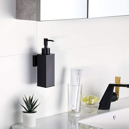 BGL Soap Dispenser Stainless Steel 304 Wall Mount Black Liquid and Soap Dispenser for Kitchen and Bathroom