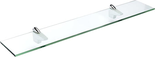 Spancraft Glass F-10x18-Chrome Falcon Glass Shelf, Chrome, 10" x 18"
