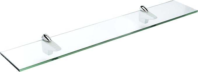 Spancraft Glass F-4.75x33-Chrome Falcon Glass Shelf, Chrome, 4.75" x 33"