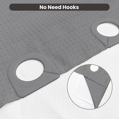 Inhousolu No Hook Waffle Weave Shower Curtain with Removable Snap in Fabric Liner Set for Bathroom, 230 GSM Heavy Duty Weighted Hem, Water Repellent Washable Bath Curtains, 72 x 72 Inch, Grey
