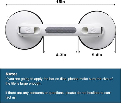 New Shower Handle Shower Grab Bars for Bathtubs and Showers,Strong Hold Suction Cup Grip Grab,Bath Handle Heavy Duty Grab Bars for Handicap Elderly Seniors Bathroom （Grey）