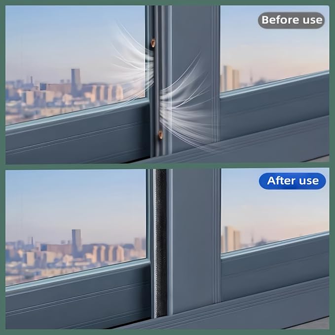 Window Weather Stripping Door Seal, 33FT Self-Adhesive Soundproofing Weather Strip for Exterior Door Frame Window Winter Insulation Noise Cancelling Window Inserts, 0.35in x 0.59in, Gray