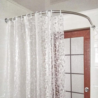 WELTRXE Shower Curtain Liner Waterproof, 8G Thick EVA, Heavy Duty Shower Liner with Magnets, 3D Pebble Bath Curtain for Stall, Bathtubs Bathroom, 72 x 72, 12 Hooks
