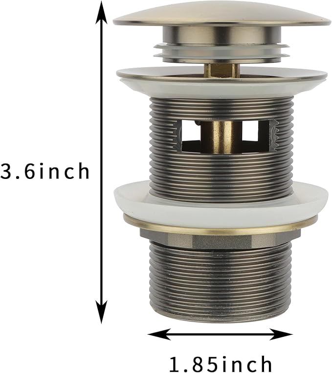 Bronze Freestanding Bathtub Drain Stopper, Compatible with Drain Rough-in Kit