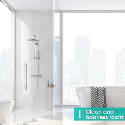POZIA Clear Frameless Glass Shower Door Bottom Seal | Shower Door Sweep for Leak-Proof, Quick Installation to Create Reliable Water Barrier (1PACK-3/8in-23mm Gap)