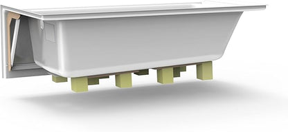 Jacuzzi PRIMO Freestanding Tub, Luxury Acrylic, Soaking Sanctuary, 67" (L) x 31" (W), Drain Assembly Kit Included, Center Drain Placement, White