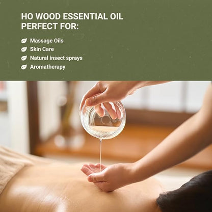 Ho Wood Essential Oil Direct from Malagassi - Ho Wood Essential Oil for Diffusers, Candle-Making, Soap-Making, Aromatherapy, for Skin and Hair (15 mL)