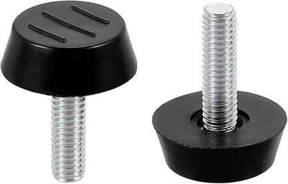 M6x22x22mm(DxLxOD) Screw on Furniture Glide Leveling Feet - 12Pack - Good for Furniture - Adjustable Thread Furniture Levelers - Black