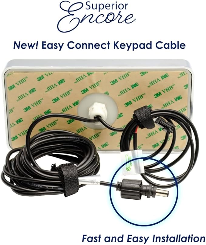 Superior Encore Plus 12kW Steam Shower Generator Kit with Horizontal Black Keypad, Drip Pans & White Lights | Bluetooth Audio|Self-Draining Steam Bath Generator|One-click Connection Cord|