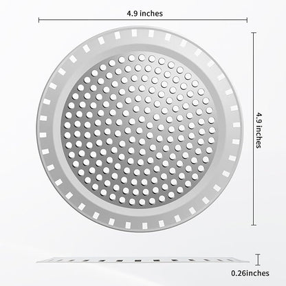 Shower Drain Hair Catcher/Drain Strainer,2 Pack Shower Drain Cover for Bathroom Floor Drain, Stainless Steel and Silicone (Patented Product)