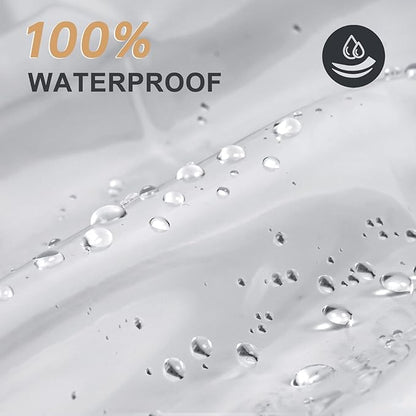 AmazerBath Heavy Duty Stall Shower Curtain Liner 12 Gauge, 36 x 72 Inches Clear Weighted Plastic Shower Liner with 2 Weighted Stones and 6 Rustproof Metal Grommet