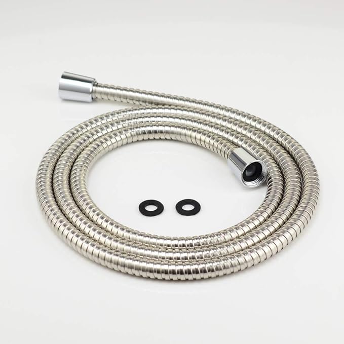 Purelux Shower Hose, 80 Inches Universal Handheld Showerhead Hose Made of Stainless Steel, Polished Chrome Finish