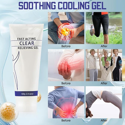 Soothing Cooling Gel 100g,Relieve Muscle Tension,Sports Soothing Cooling Body Care,Cooling with Menthol and Frankincense,Fast Absorbing for Women and Men,Brings a Comfortable Feeling(100g/3.04oz)