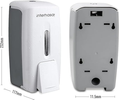 interhasa! Soap Dispenser Wall Mount Refillable 28oz Hand Sanitizer Dispenser Commercial Hand Soap Dispenser for Bathroom Support Liquid Gel Soap