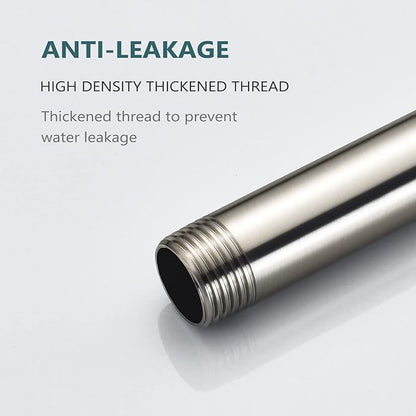 High-end Wall Mounted Extention Shower Arm for RP61273-SS 1/2 inch Threaded Male Outlet, Made of Solid Brass, Modern Style, Brilliance Stainless Finish