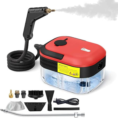 2500W Steam Cleaner for Home & Car, 15s Heat-Up Handheld Steamer for Cleaning, 1.2L Portable High Steam Cleaners, 6-Level Steam Control with 14 pcs Accessories Kit for Car, Floors, Couches, Grout