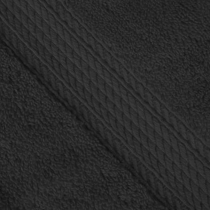 Superior Egyptian Cotton Pile 3 Piece Towel Set, Includes 1 Bath, 1 Hand, 1 Face Towel/Washcloth, Ultra Soft Luxury Towels, Thick Plush Essentials, Guest Bath, Spa, Hotel Bathroom, Black