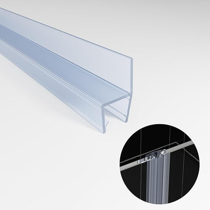 2-Pack Frameless Shower Door Seal Strip, 80" Long Shower Door Side Seal for 3/8" (10mm) Thick Glass – Prevent Leaks & Create a Waterproof Barrier