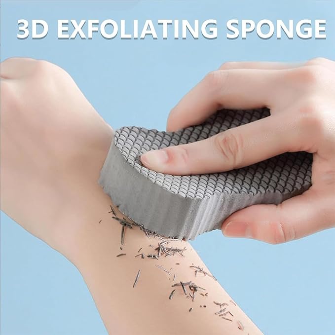 Magic Exfoliating Bath Sponge, 3D Super Soft Exfoliating Bath Sponge, Gentle & Effective Exfoliation, Highly Absorbent Design for Convenience and Durability (2PCS-A)