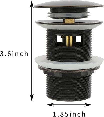 Freestanding Bathtub Drain Pop-up Stopper, Suitable for Most Bathtubs, Compatible With Drain Rough-in Kit (Oil Rubbed Bronze)