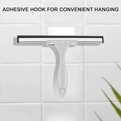 SetSail Shower Squeegee for Glass Doors All-Purpose Squeegee for Shower Glass Heavy Duty Window Squeegee with Hook for Tile, Sink, Mirror, Car Windshield Cleaning 10 Inches