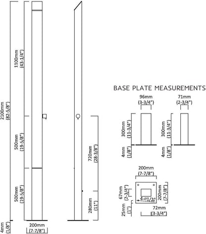 Outdoor Shower Toorak 316 Marine Grade Stainless Steel Panel-No Rust! Perfect for Swimming Pools, Backyards, Beach Houses, Resorts. Hot & Cold Water Connections, Wall Mounted or Freestanding Options