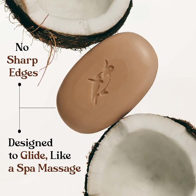 Elliqua Triple Milled Body Bar Soap – No.2 – Coconut & Vanilla – Made in USA – Vegan, Plastic-Free, Natural, Eco-Friendly, Long-Lasting, Cruelty-Free – No Parabens or Sulfates