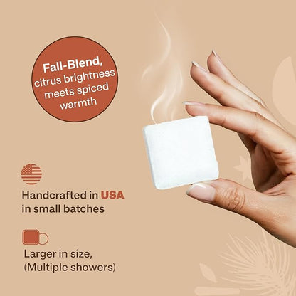 Shower Steamers Aromatherapy - USA Made with Orange & Fir Essential Oil, Boo Basket Stuffer, Fall Relaxation Gifts for Women & Men, Self Care Spa Day Essentials, Large Shower Tablets