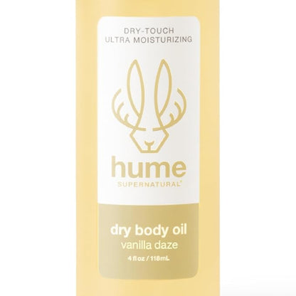 HUME SUPERNATURAL Dry Body Oil Spray - Moisturizing Oil for Dry Skin, After Shower Body Oils for Women and Men, Nourishing, Hydration, Glow, Vanilla Daze, 1-Pack