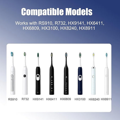 Charger Base Compatible with Philips Sonicare 4100 5100 5300 6100 6500 HX6100 Toothbrush Charger for HX3000 HX6000 HX8000 HX9000 Series Sonicare Electric Toothbrush Charging Dock Station