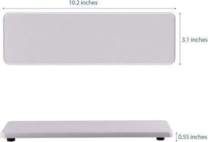 2 Pcs Water Absorbing Stone Trays, Kitchen/Bathroom Sink Soap Dish, Diatomite Tray Used for Hand Soap & Cosmetic Bottles in The Modern Home, 3.15" W x 10.2" L, White