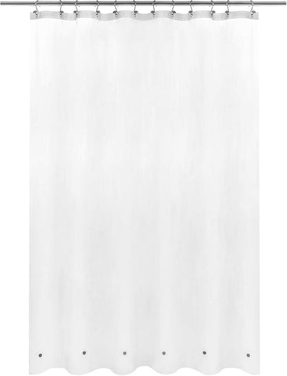 Barossa Design Frosted Shower Curtain Liner with 6 Magnets - Waterproof PEVA Shower Liner for Bath Tub, 72" x 72" Standard Size, PVC Free, Metal Grommets - Frost, 72x72