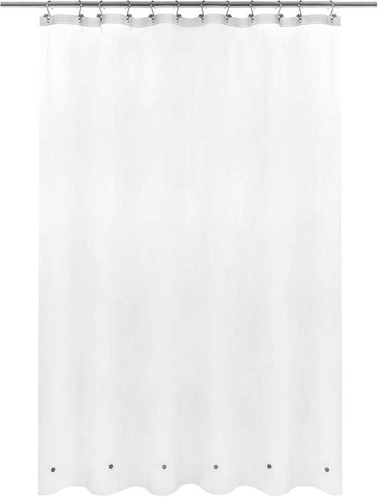 Barossa Design Frosted Shower Curtain Liner with 6 Magnets - Waterproof PEVA Shower Liner for Bath Tub, 72" x 72" Standard Size, PVC Free, Metal Grommets - Frost, 72x72