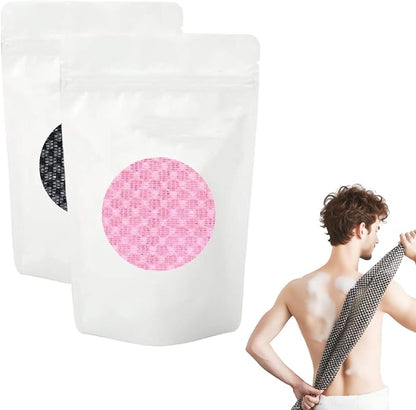 Exfoliating Shower Towel, 2026 Upgraded Exfoliating Washcloth, Body Back Scrubber for Shower, Long Scrub Towel for Women Men Full Body Exfoliator (2 Pcs)