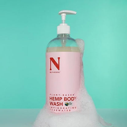 Dr. Natural Hemp Body Wash - Natural for Sensitive Skin - Moisturizing - Anti-Aging and Acne Reduction - hemp - 32 oz..