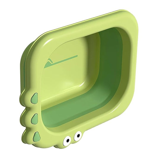 Alasum Foldable Wash Basin Thickened Washbasin for Newborns, Green Collapsible Bath Tub Suitable for Boys and Bathing