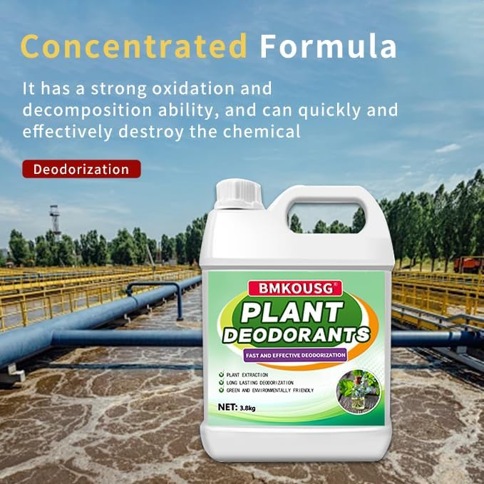Industrial Strength Odor Eliminator Concentrate – Long-Lasting Freshness for Slaughterhouses, Landfills & Wastewater Treatment | Safety & Fast-Acting Deodorizer to Eliminate Odors (1 Gallon)