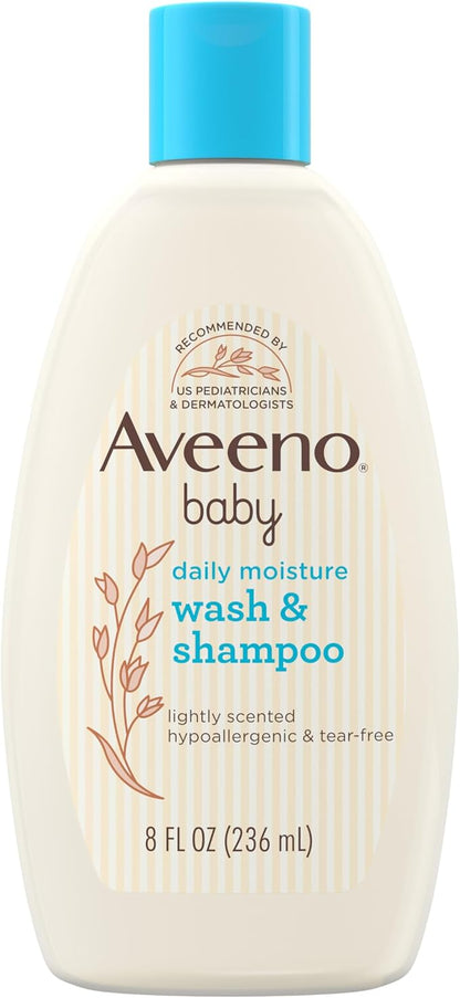 Aveeno Baby Wash & Shampoo for Hair & Body, Tear-Free, Fresh, 8 Oz