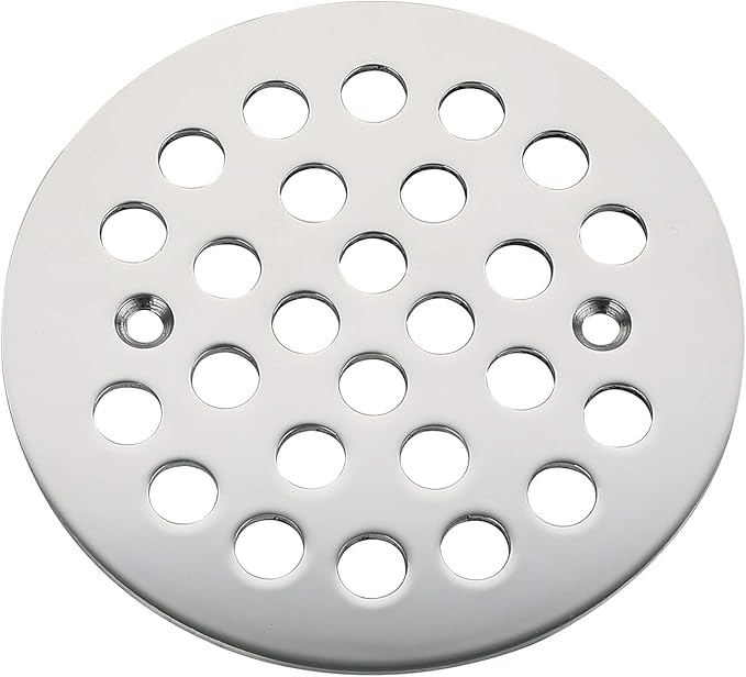 4-1/4Inch Screw-in Shower Strainer Drain Cover Replacement Floor Strainer Floor Drain, (Chrome)