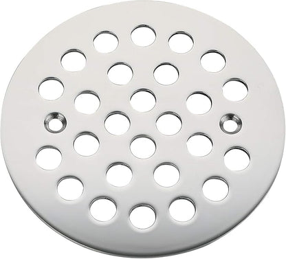 4-1/4Inch Screw-in Shower Strainer Drain Cover Replacement Floor Strainer Floor Drain, (Chrome)