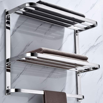LUANT 3-Tier Bathroom Shelf with Towel Bars, Stainless Steel Wall Mounting Rack,29-1/4 Inch