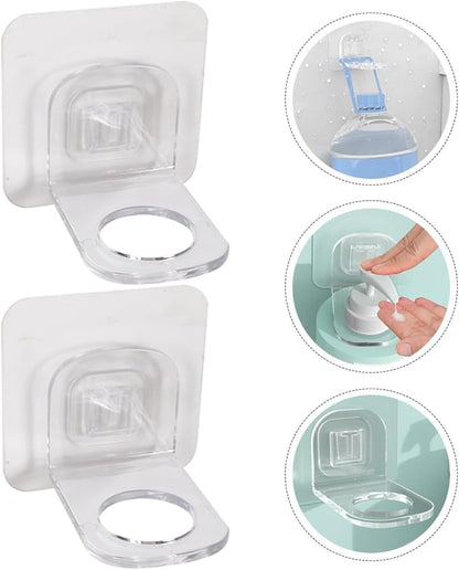 Garneck 2 Pcs Shower Gel Holders Wall-mounted Adhesive Storage Racks for Bathroom Kitchen Strong Sealing Shampoo and Shower Gel Bottle Organizers