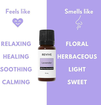 Lavender Essential Oil 120ml by Revive Essential Oils - 100% Pure Therapeutic Grade, for Diffuser, Humidifier, Massage, Aromatherapy, Skin & Hair Care