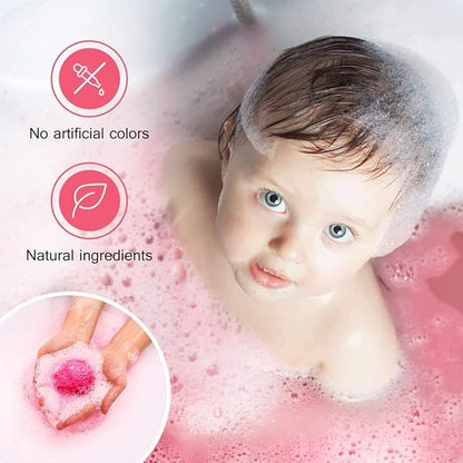 Bath Bombs Gift Set - 5 Large Fizzy Spa Bombs with 4 Scented Candles for Women - Moisturizing Bubble Bath with Essential Oils for Valentine's, Birthday Gifts