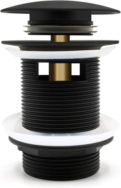 FerdY Pop-up Drain for Freestanding Bathtub, Matte Black Finish, cUPC Certification, Freestanding Bathtub Drain Stopper