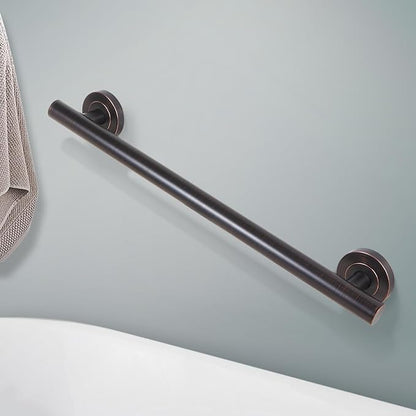 Lava Odoro Shower Grab Bar, Modern Stainless Steel Handicap Grab Bar for Bathtubs and Showers, Shower Safety Bar for Seniors Disabled, ADA-Compliant (Oil Rubbed Bronze, 18 Inch)