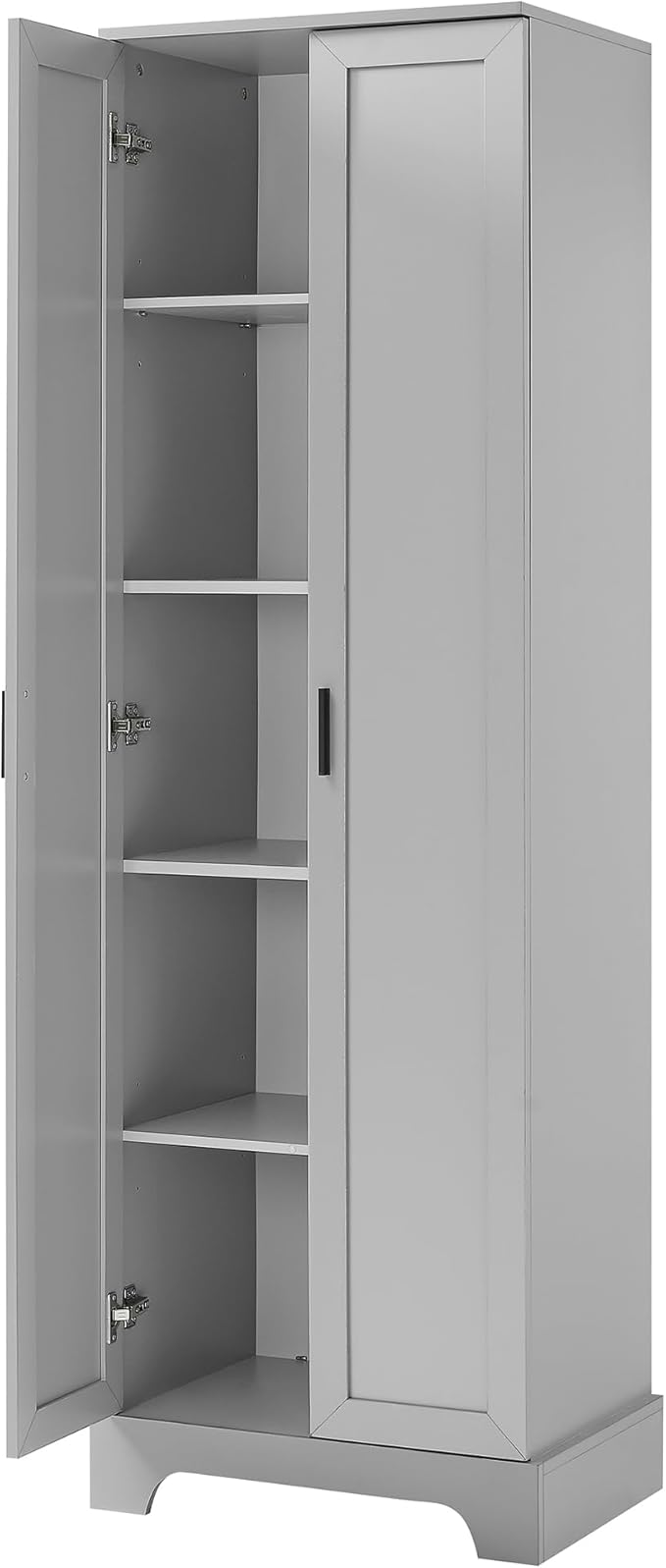 Favfurish 70" Tall Bathroom Storage Cabinet with Doors,Modern Linen Cabinets w/Adjustable Shelves & Anti-Tipping Device,Easy Assembly,Freestanding Organizer for Dining Room,Kitchen,Office,Grey